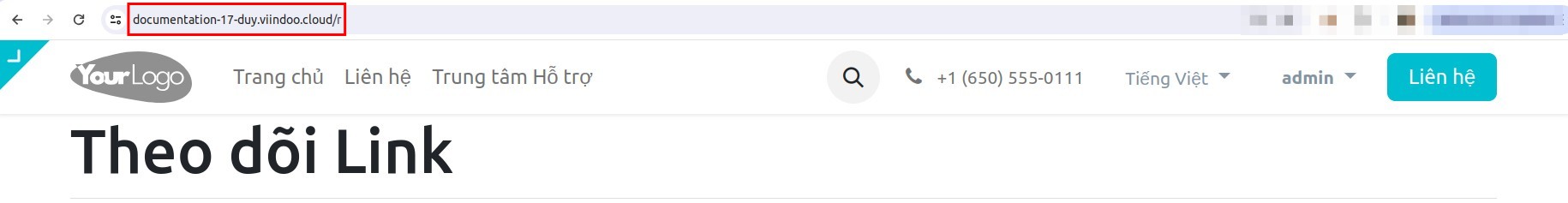 Ứng dụng Theo dõi Link tại giao diện thiết kế website