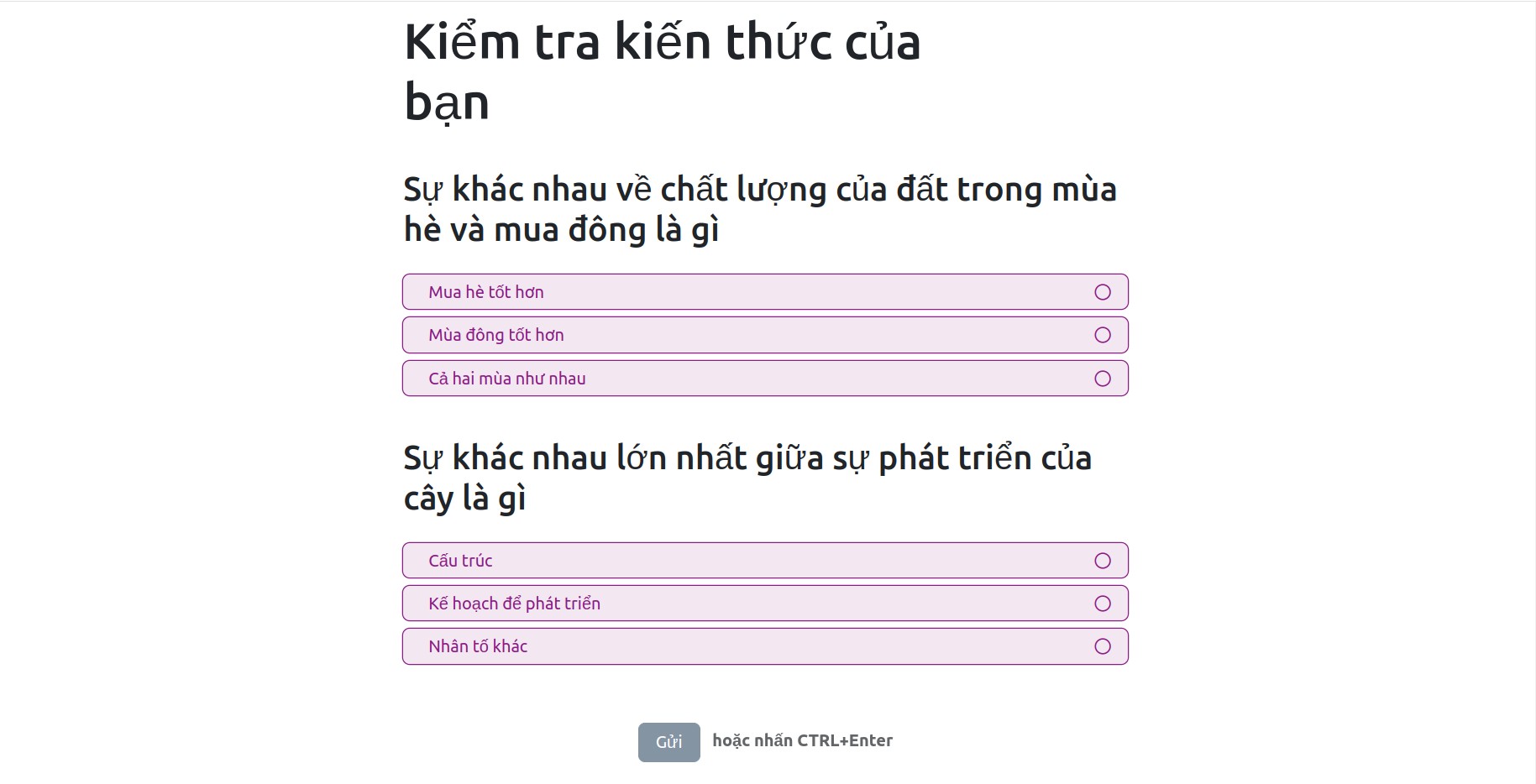 Bài kiểm tra