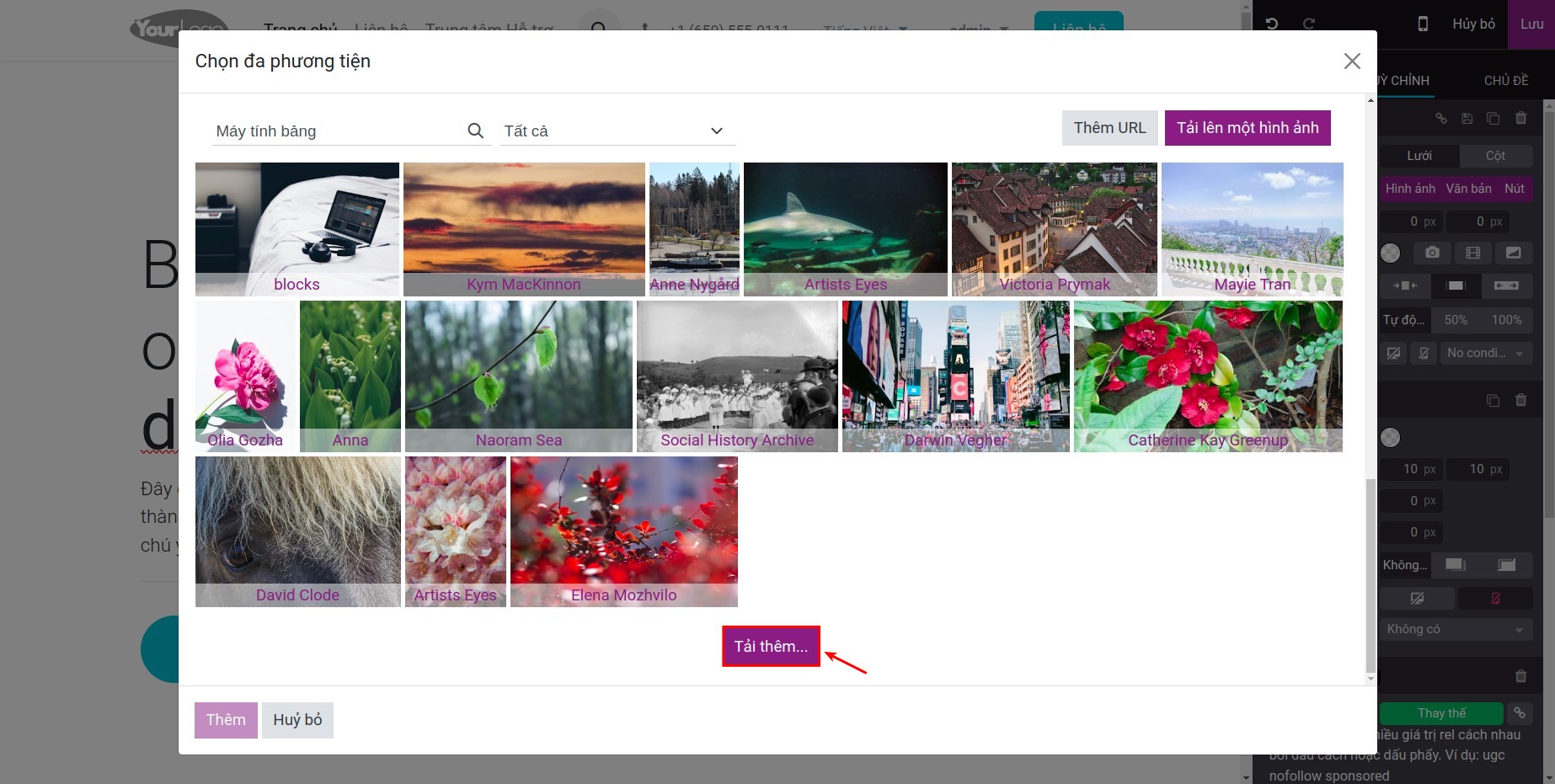 Tích hợp thư viện hình ảnh Unsplash trong Viindoo