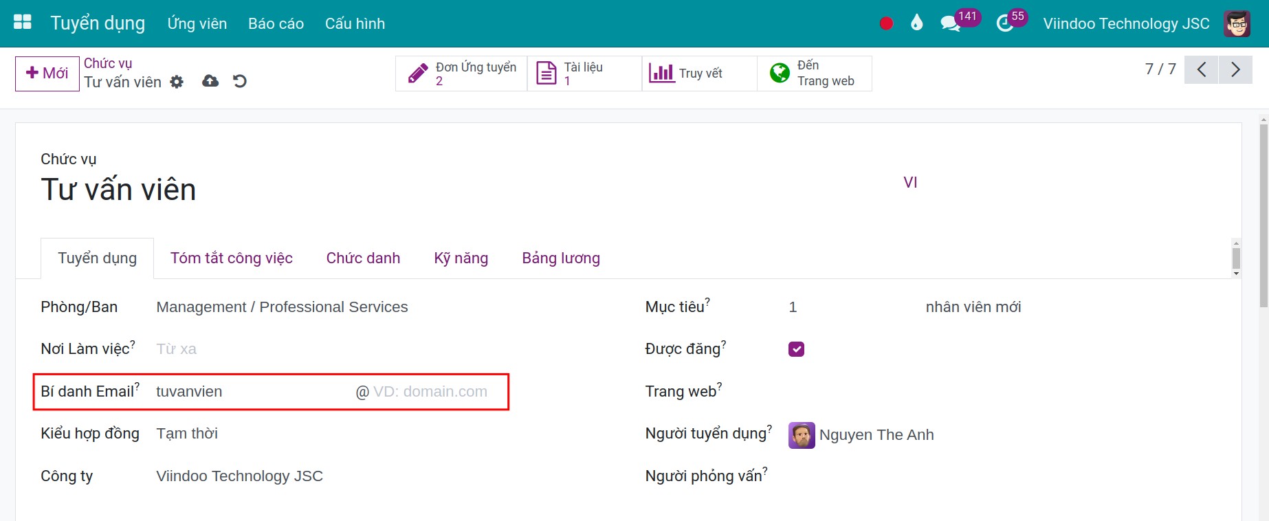 Bí danh email