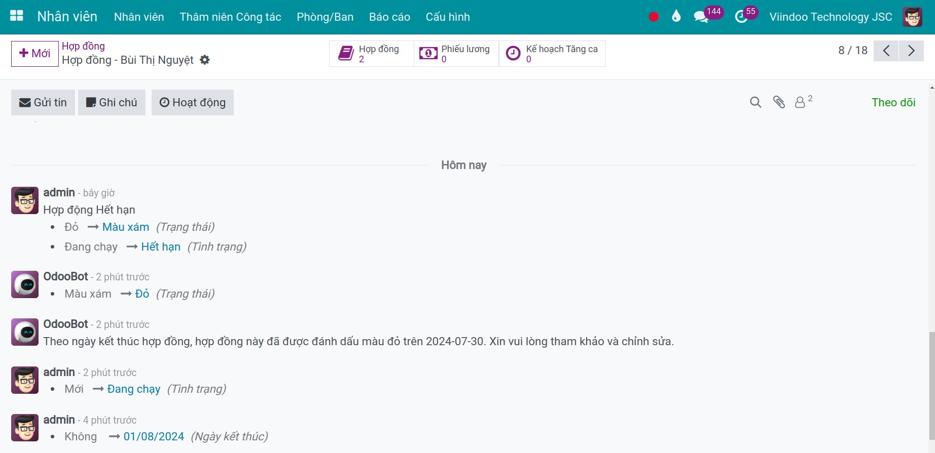 Khởi động hợp đồng