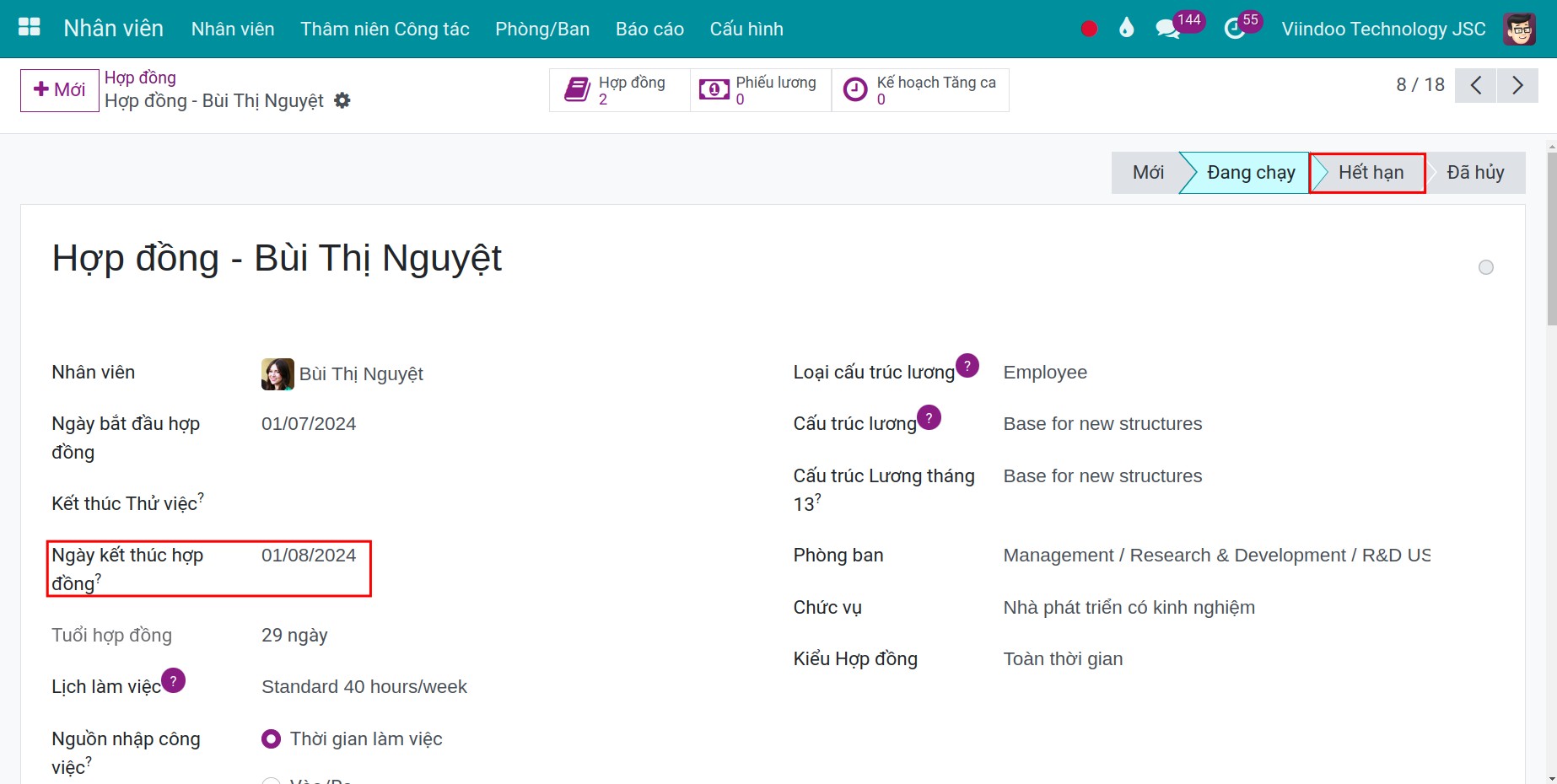 Khởi động hợp đồng
