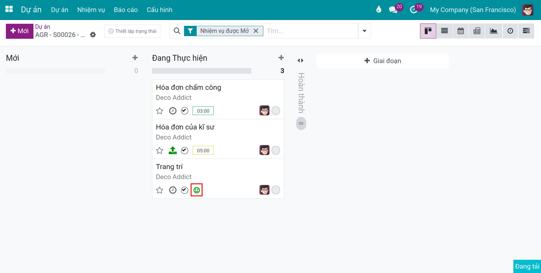 Xem nhiệm vụ dưới dạng Kanban