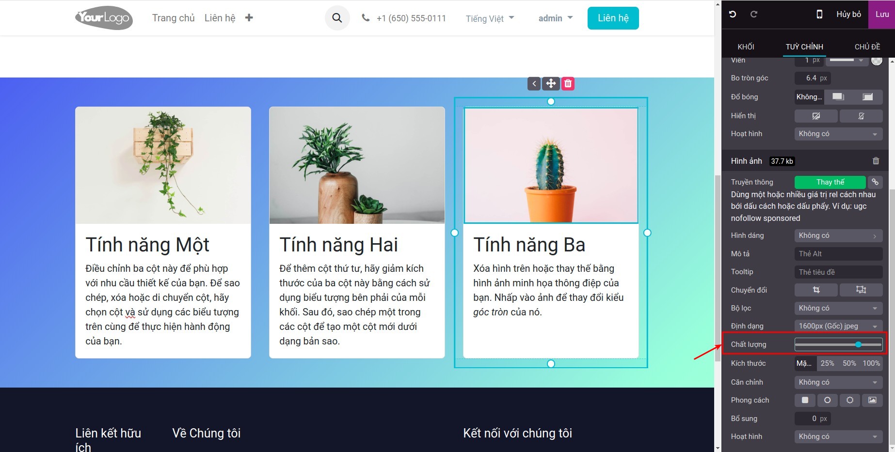 Thay đổi dung lượng hình ảnh