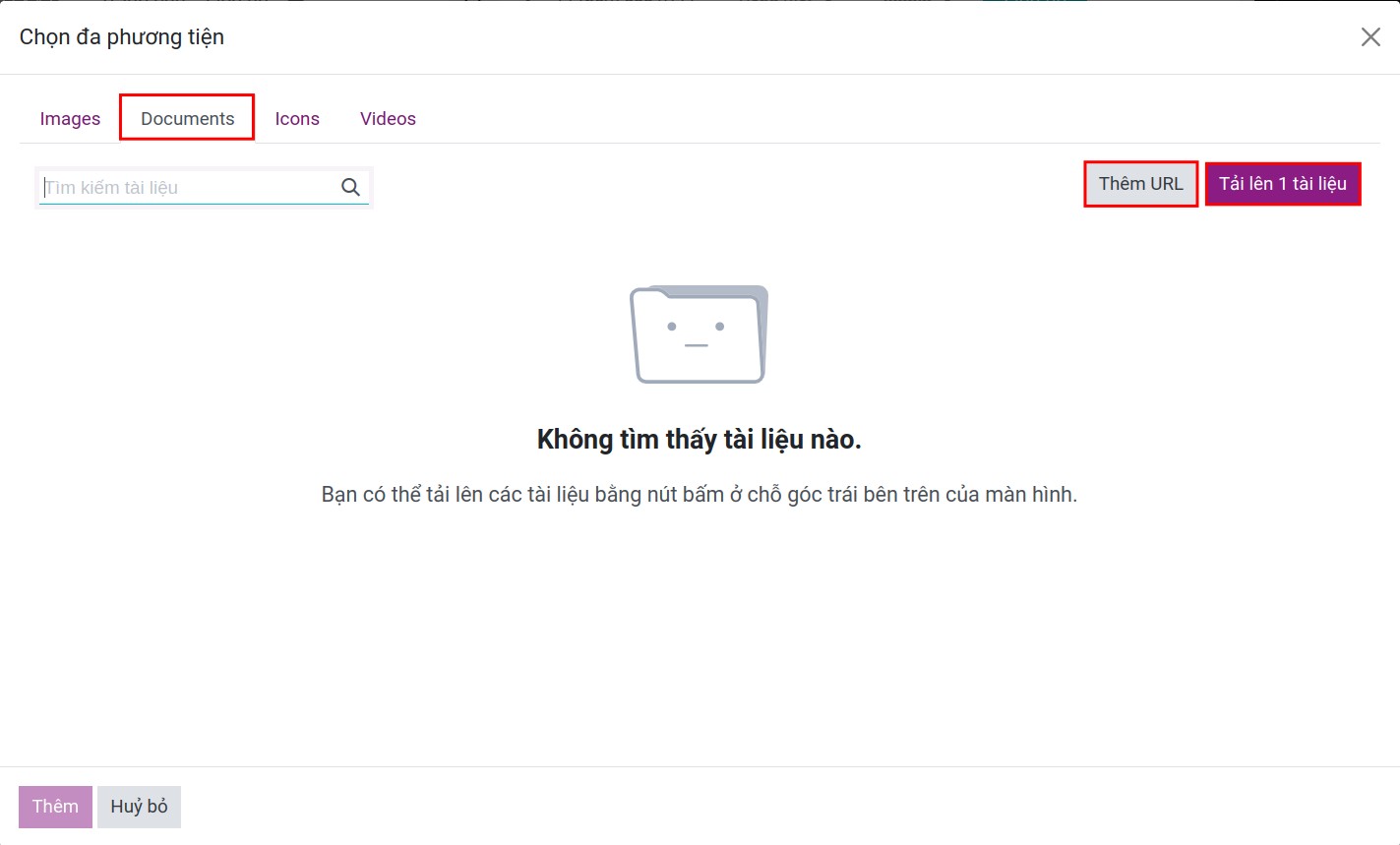 Thêm tài liệu cho trang web