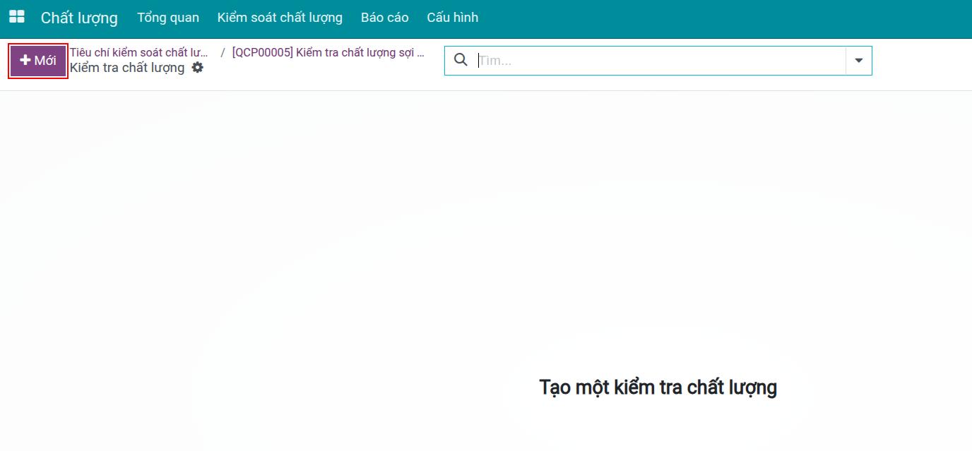 Giao diện kiểm tra chất lượng