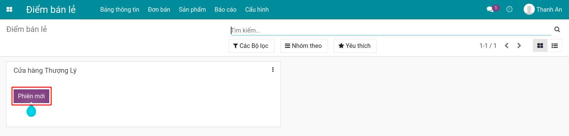 Mở phiên làm việc mới