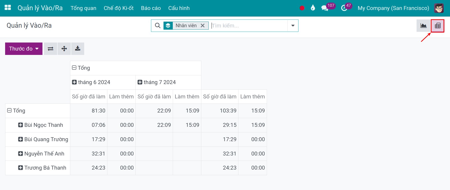 Xem Báo cáo kiểu Pivot