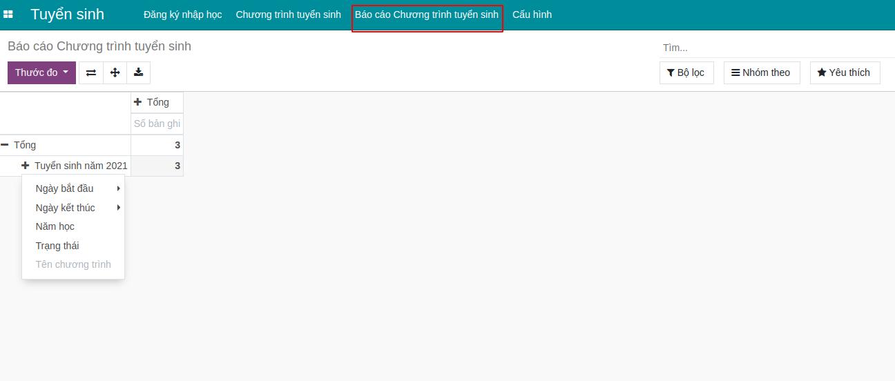 Sử dụng SQL view tạo báo cáo