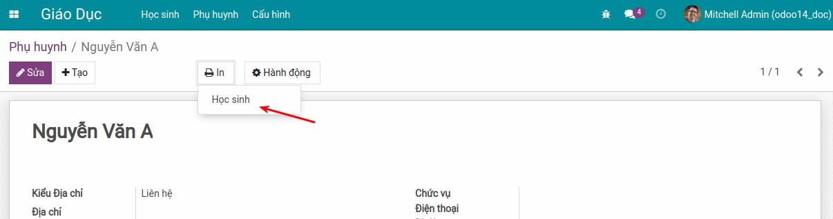 Báo cáo phụ huynh học sinh