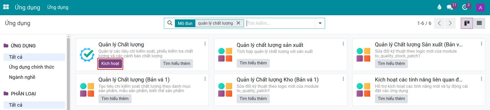 Cài đặt ứng dụng