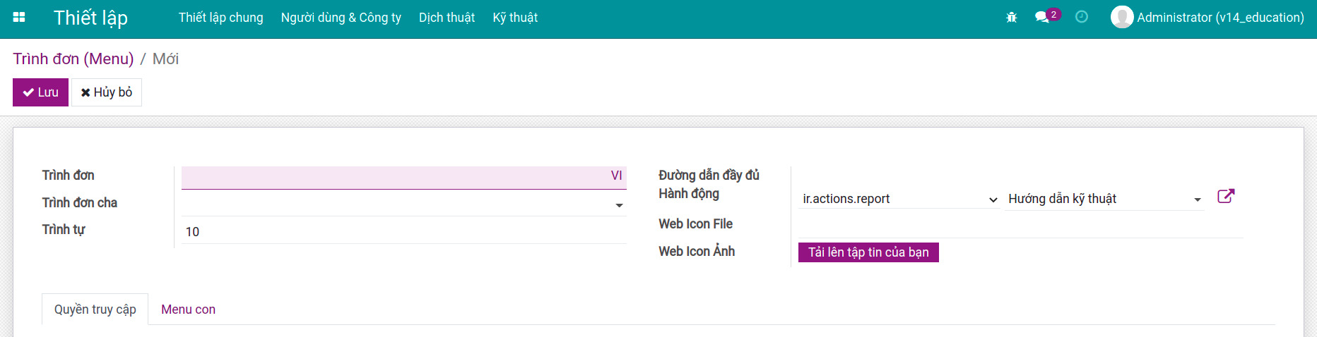 Giao diện trường reference v2