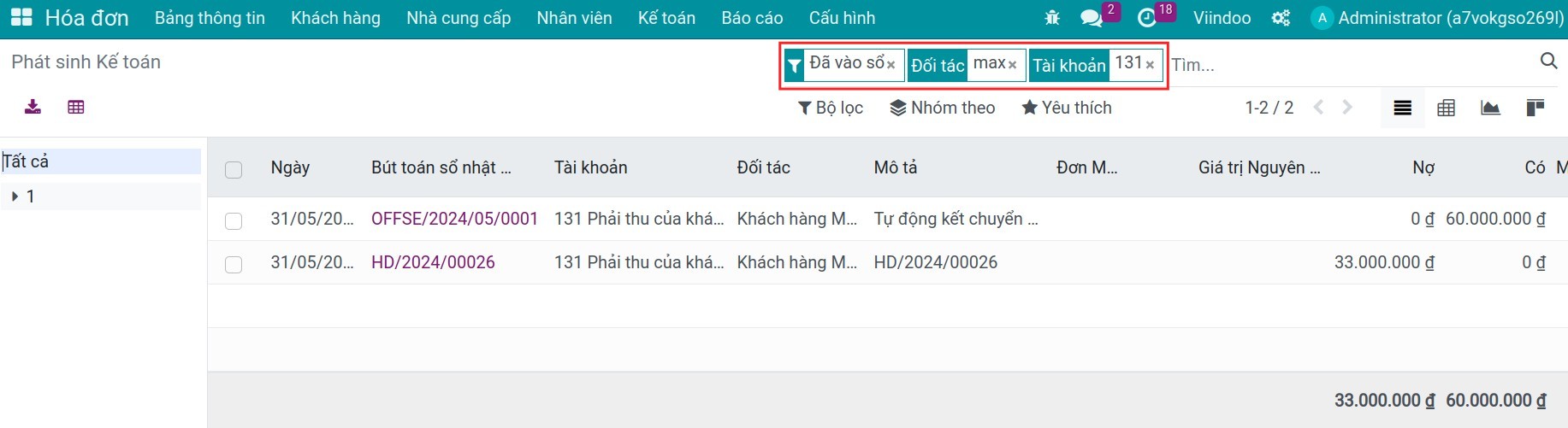 Đối soát tài khoản đích