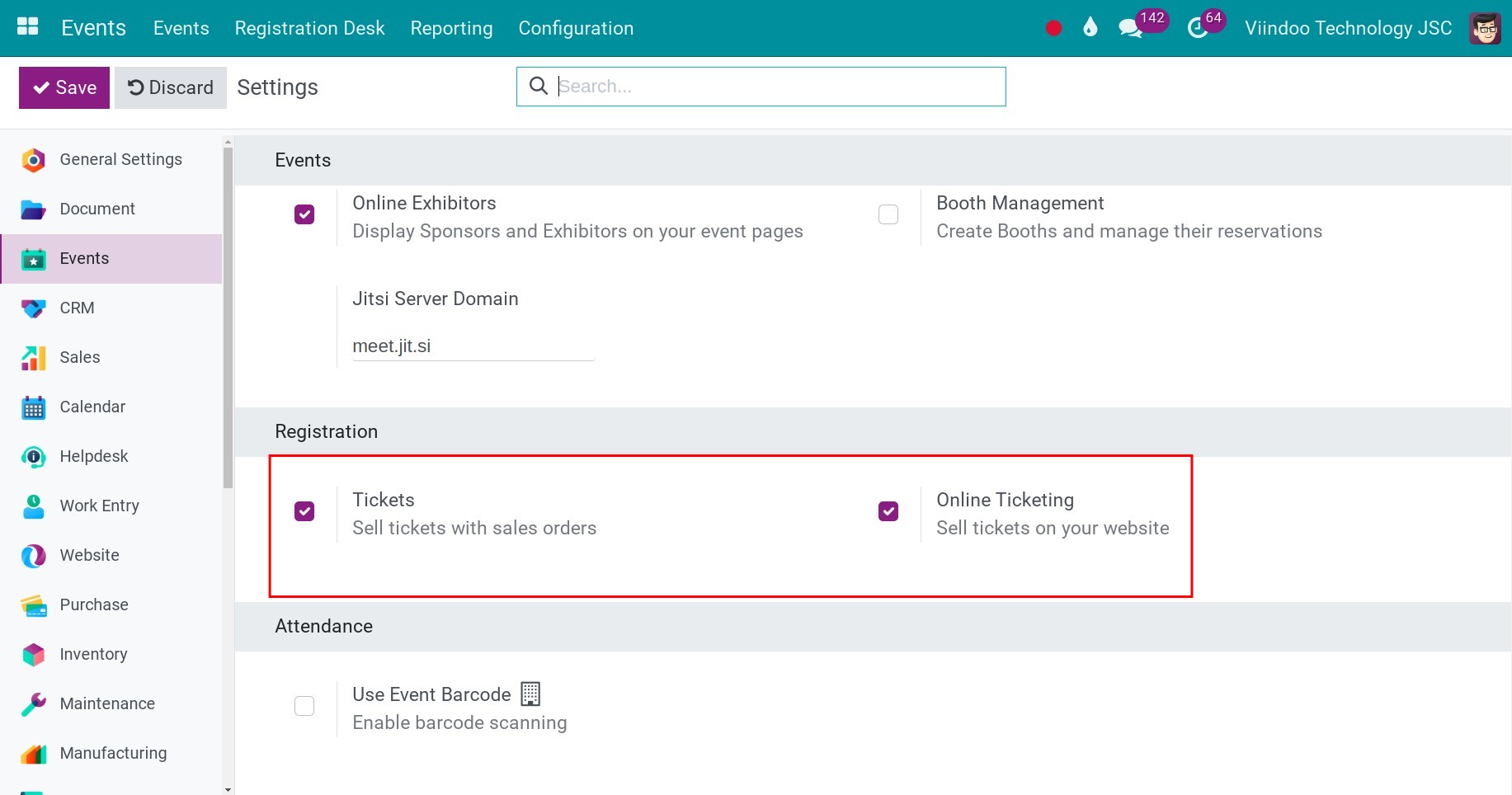 Feature activation