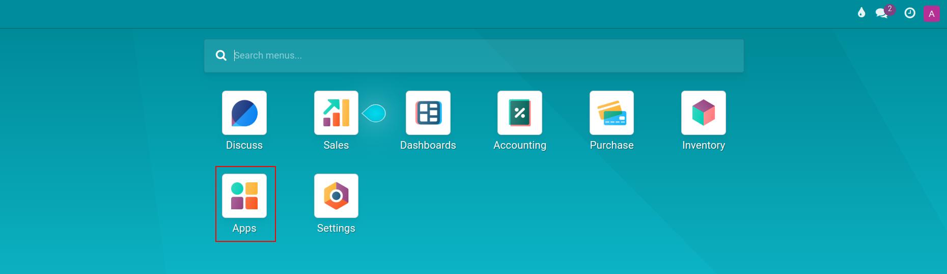 Navigate to Viindoo Apps