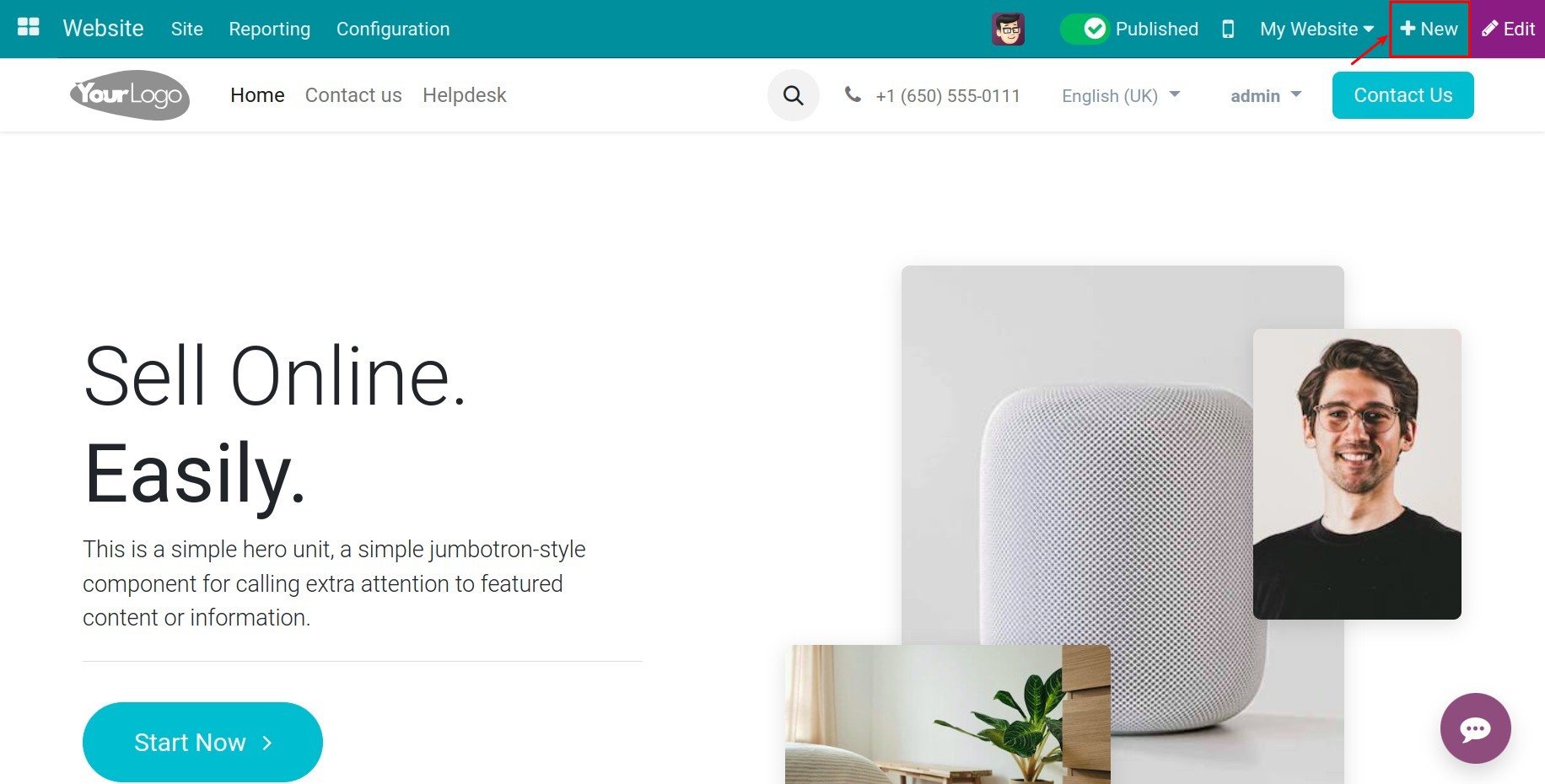 Create new webpage