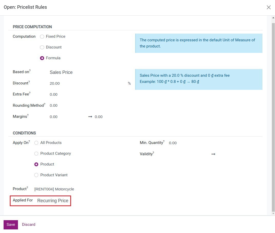 "Applied for" section in advance rule
