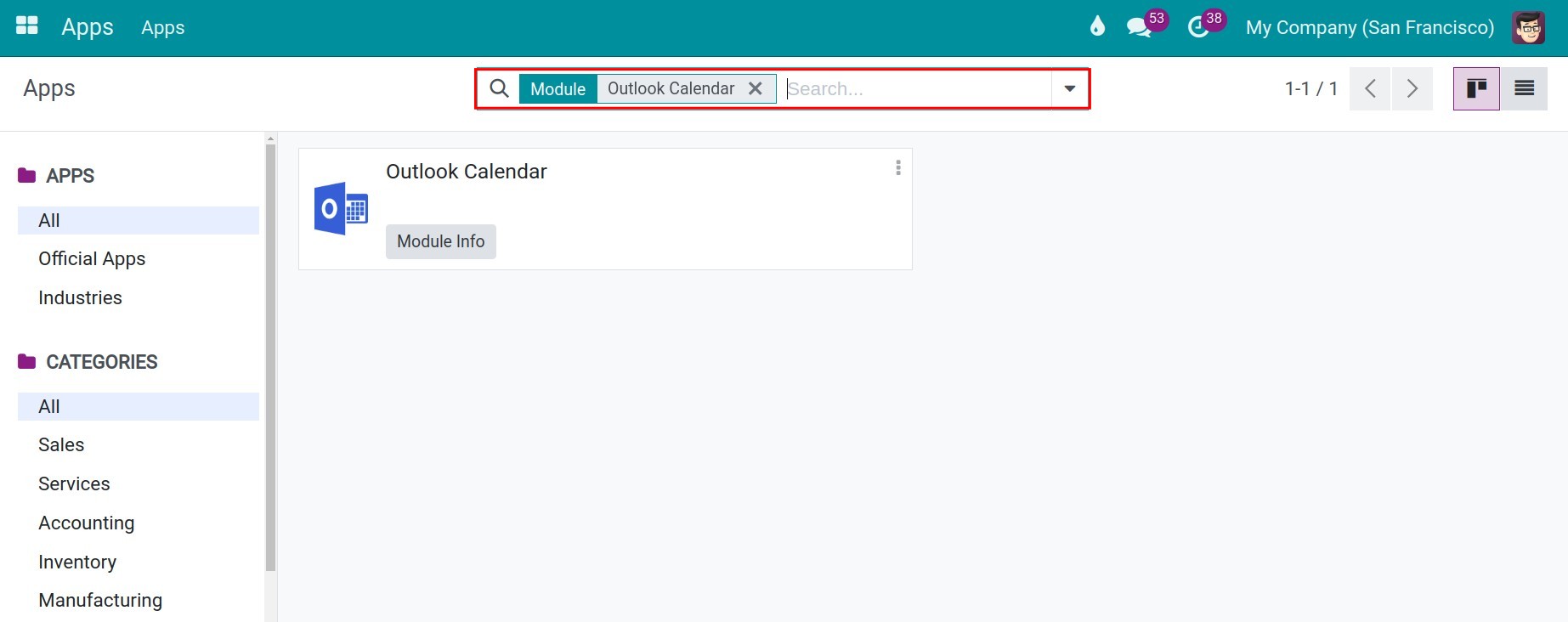 installation outlook calendar