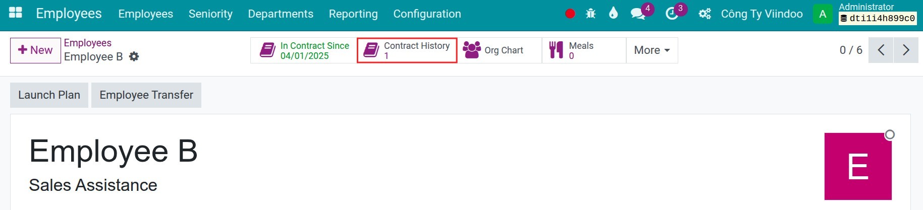 Contract History