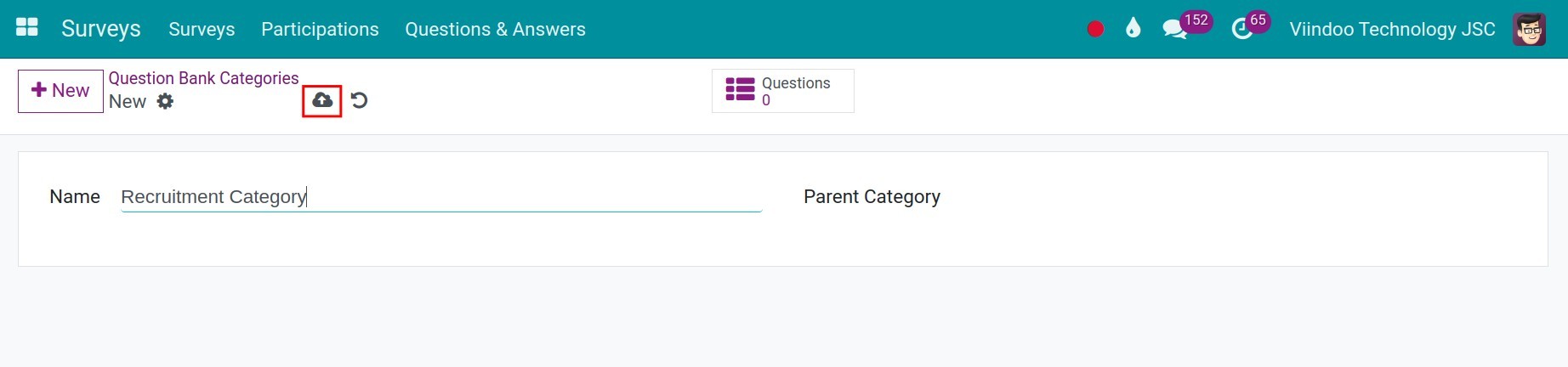 Create Question Bank Categories