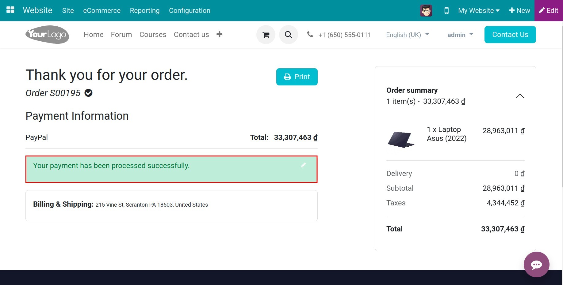 Customers ordering
