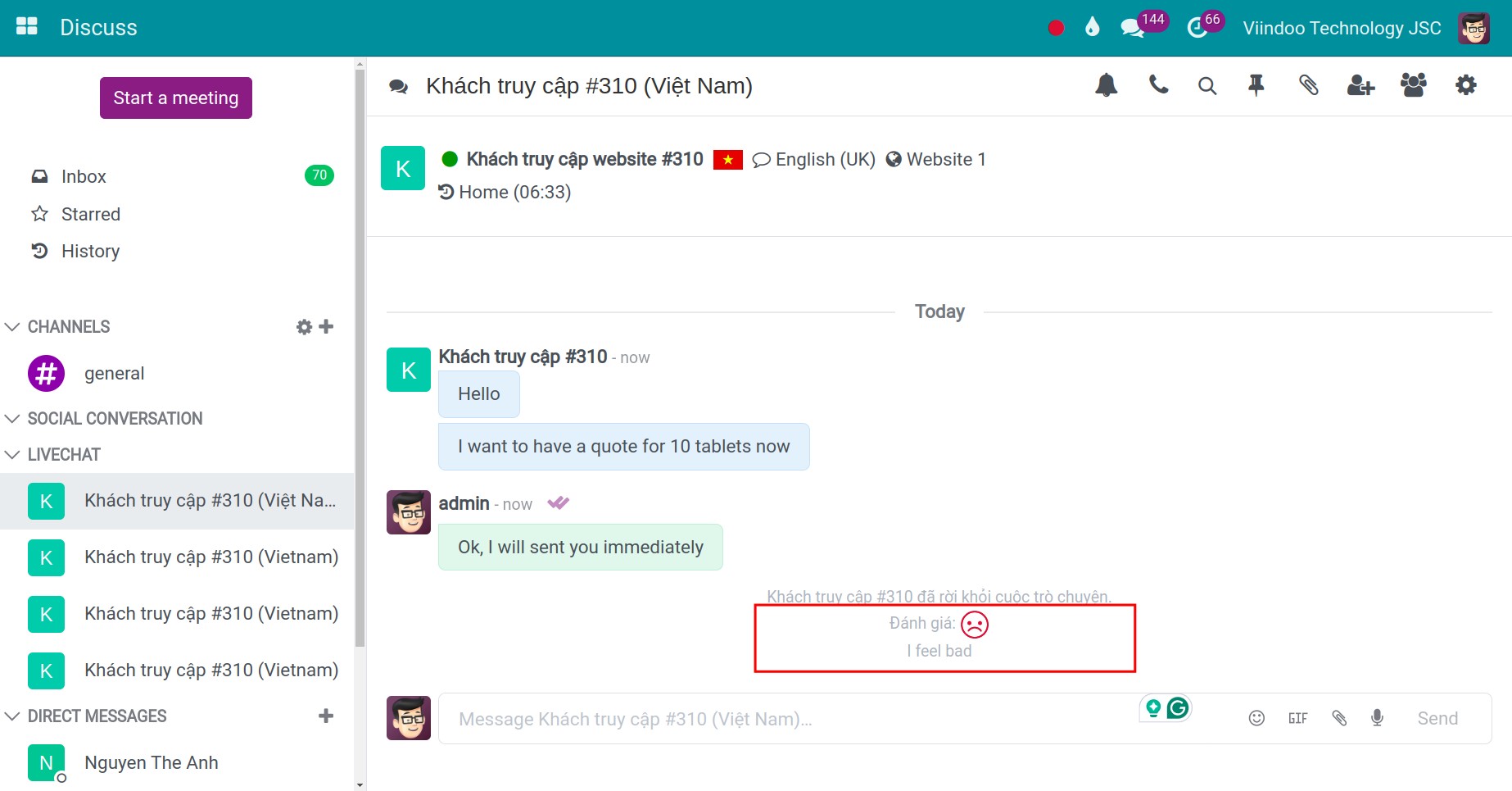 How the rating is displayed