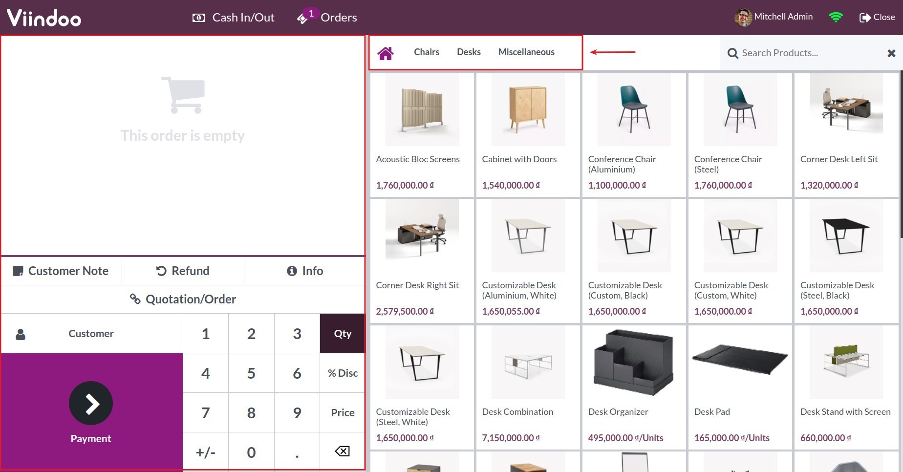 Pos view - Viindoo PoS