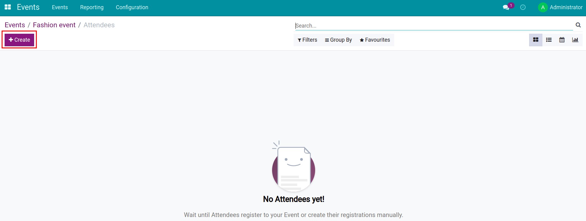 Create a new attendee