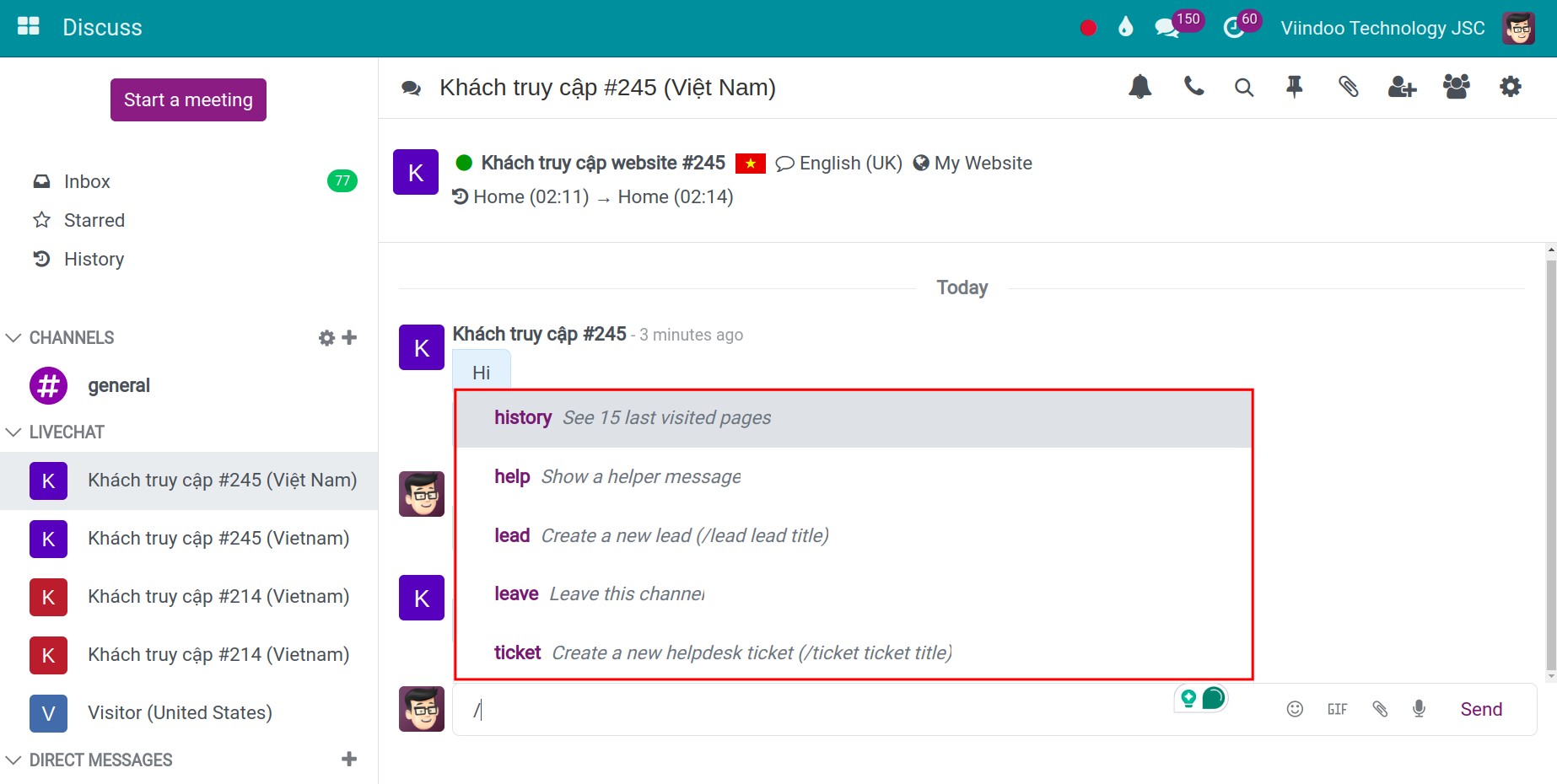 Shortcuts of canned responses in Contact