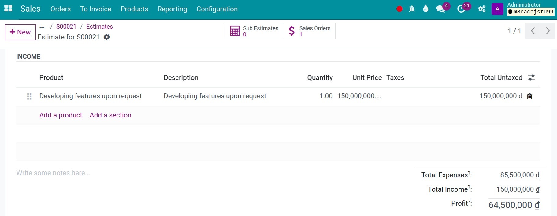 Create estimates