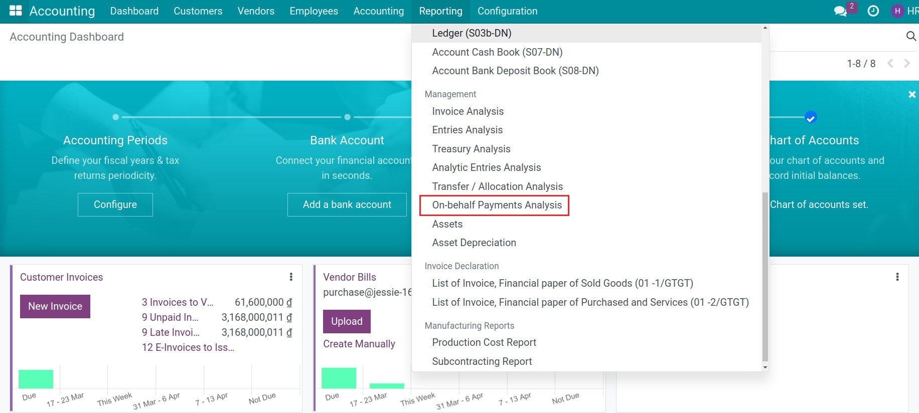 On-behalf reports