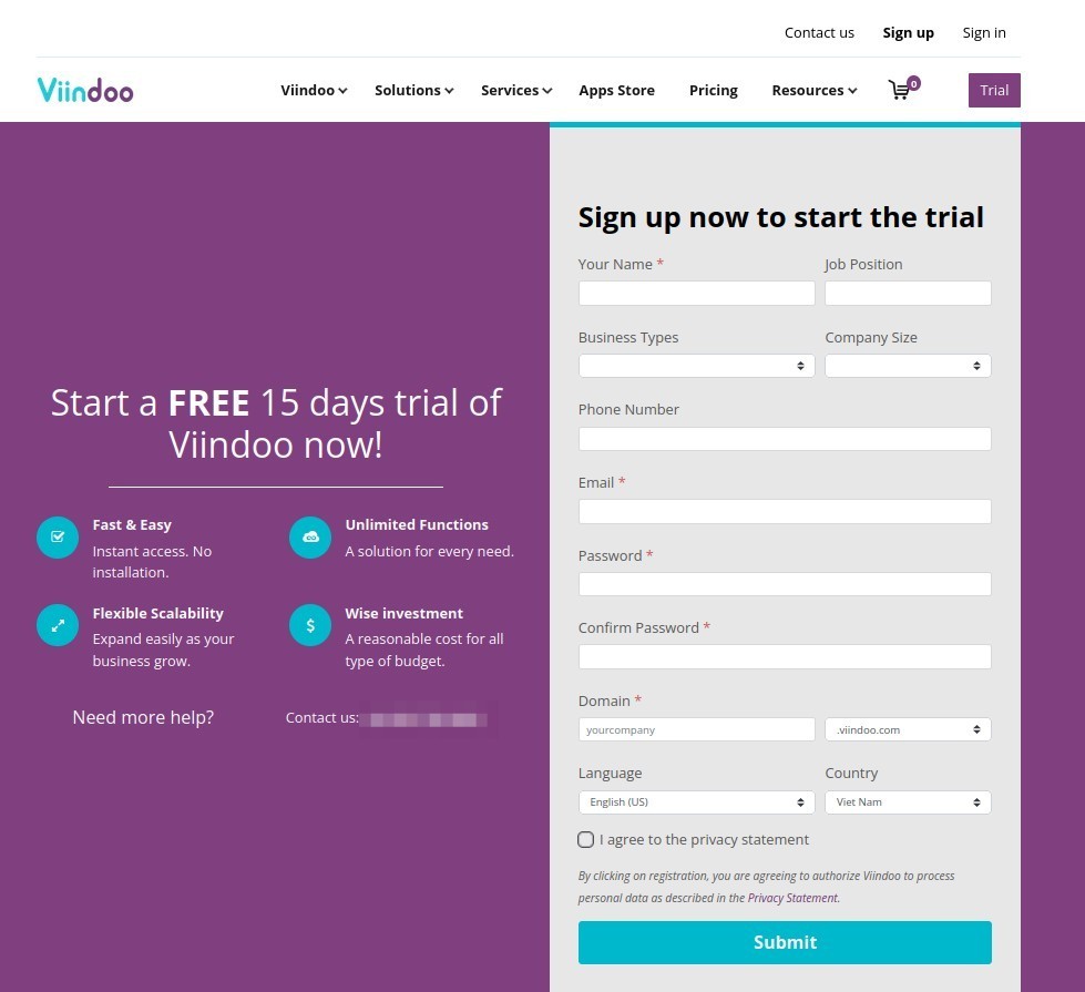 Quickly create a new instance from Pricing page