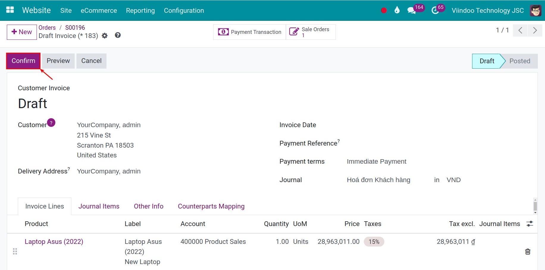 Validate invoices