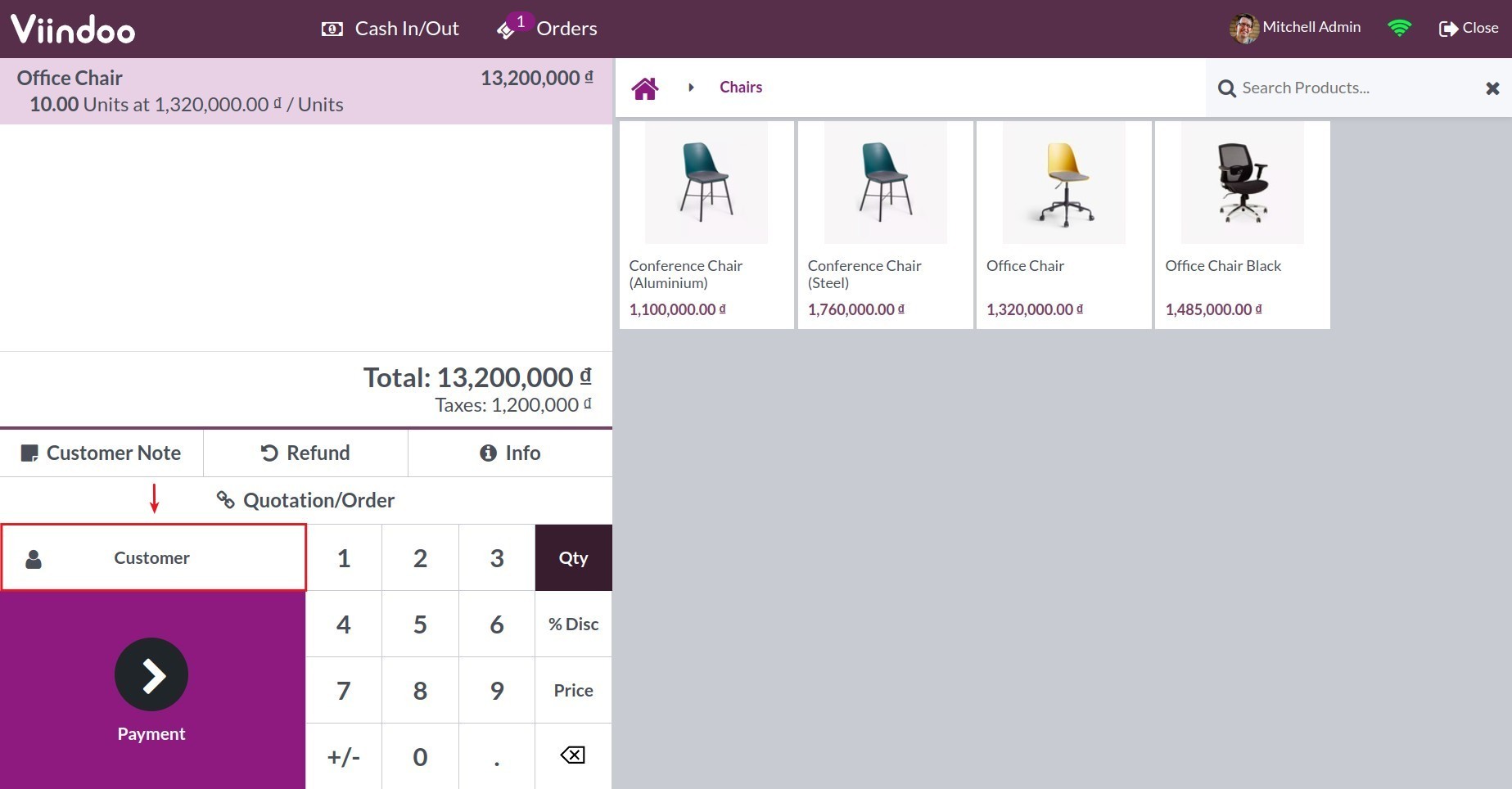Add customer - Viindoo PoS