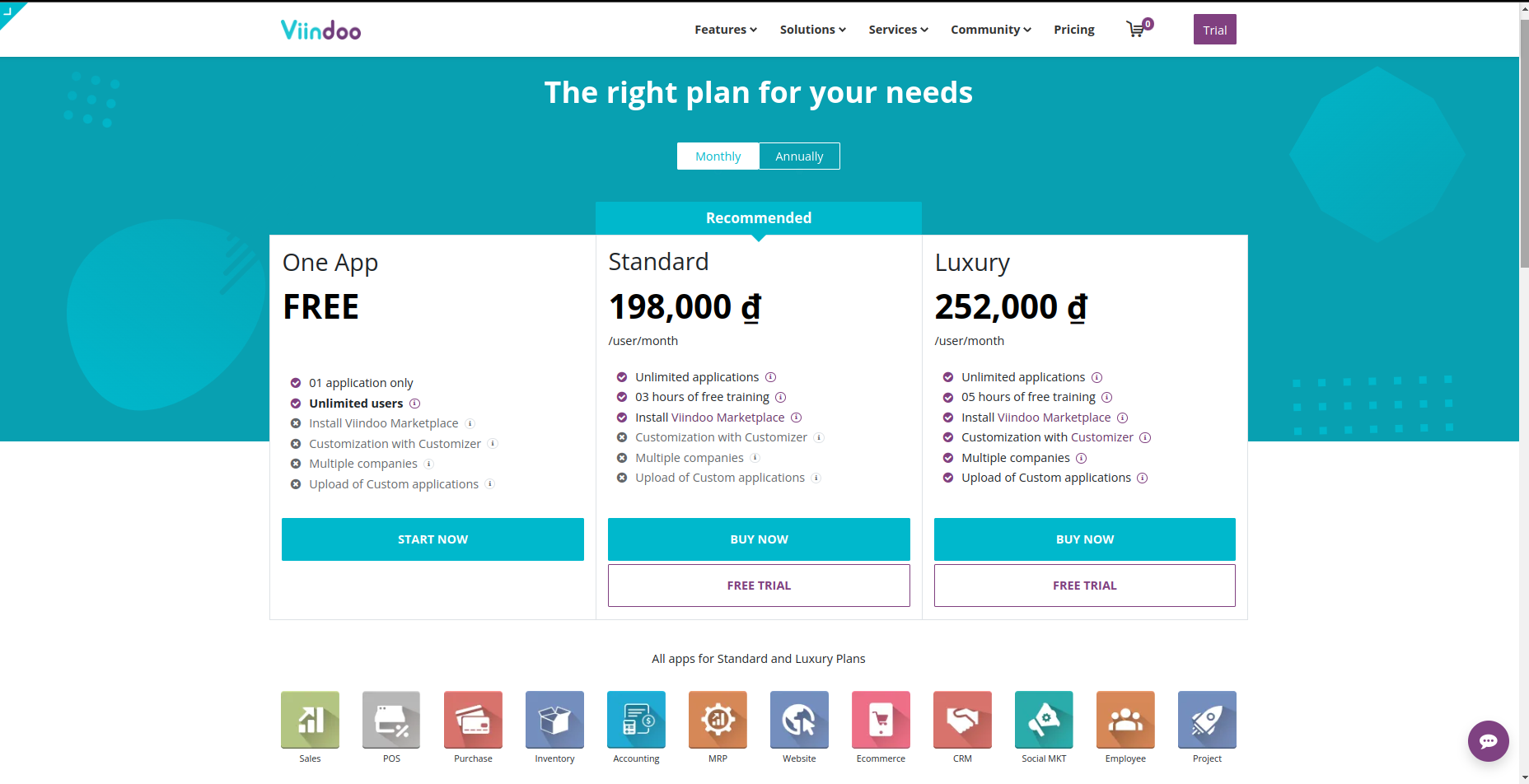 Access instance creation view from Pricing page