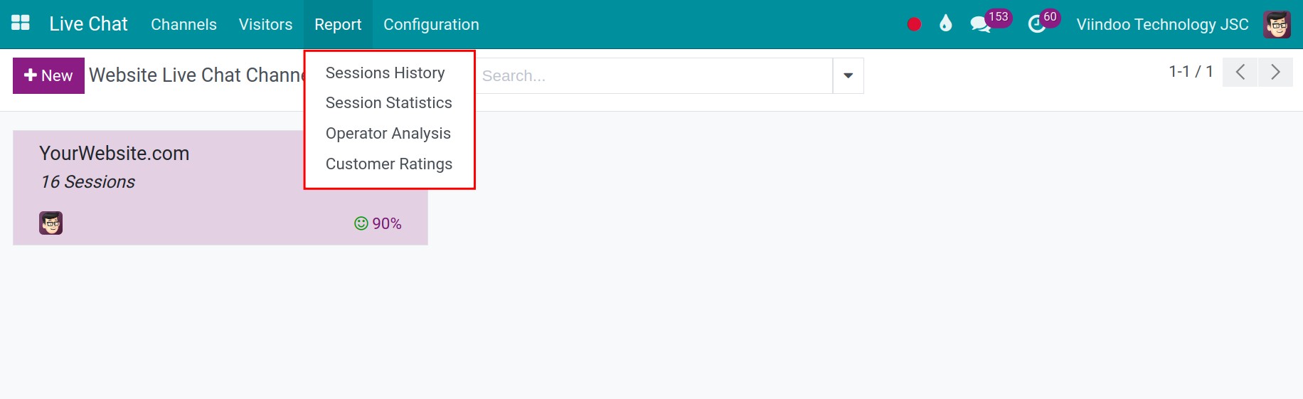 Right to view live chat