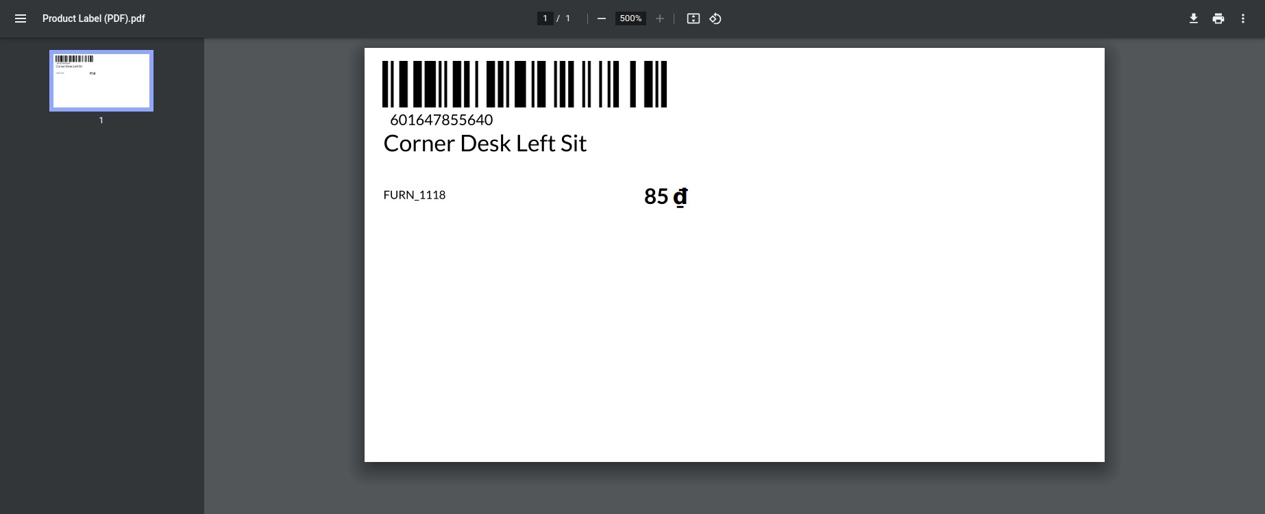 print barcode done