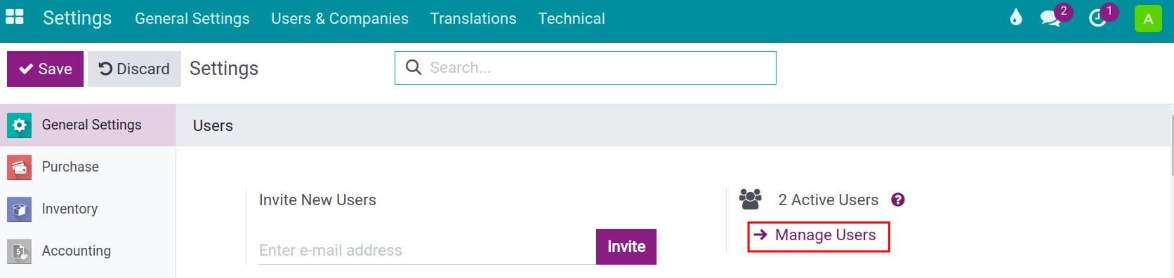 Manage users