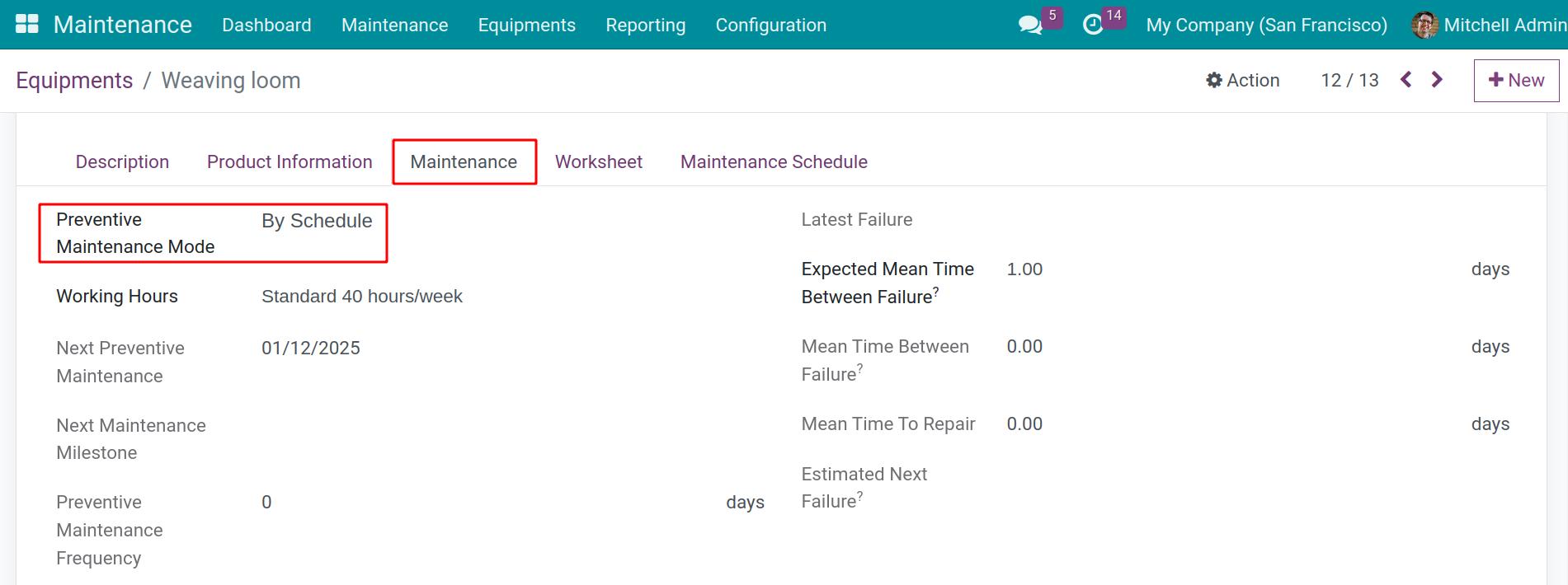 Activate Preventive Maintenance on Milestone