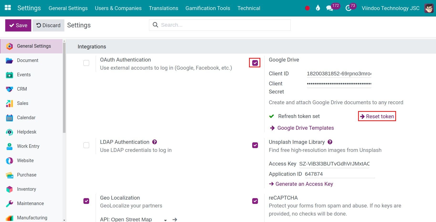 Create a new template Google Drive Viindoo