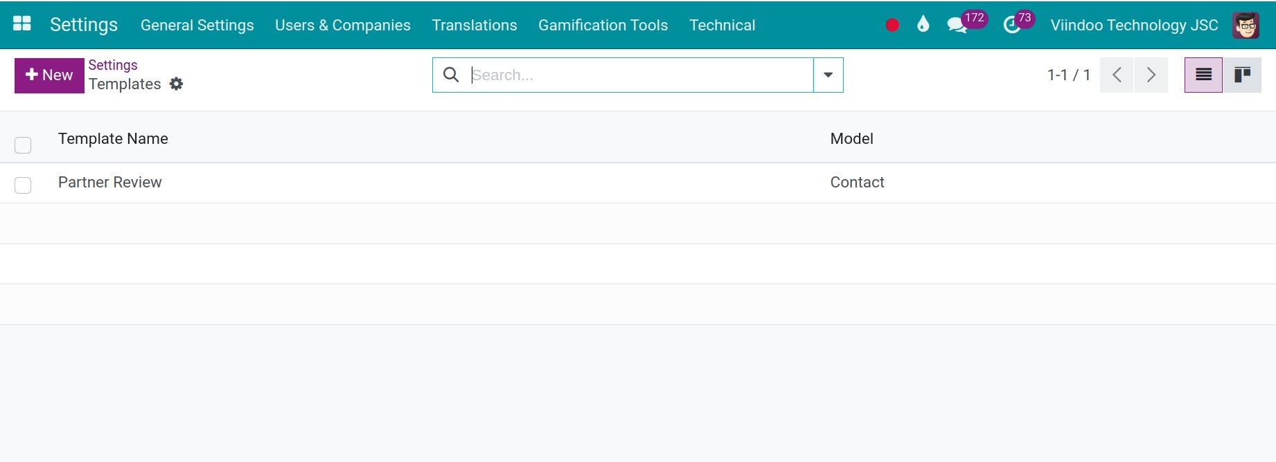 Creating a new template example Google Drive Viindoo