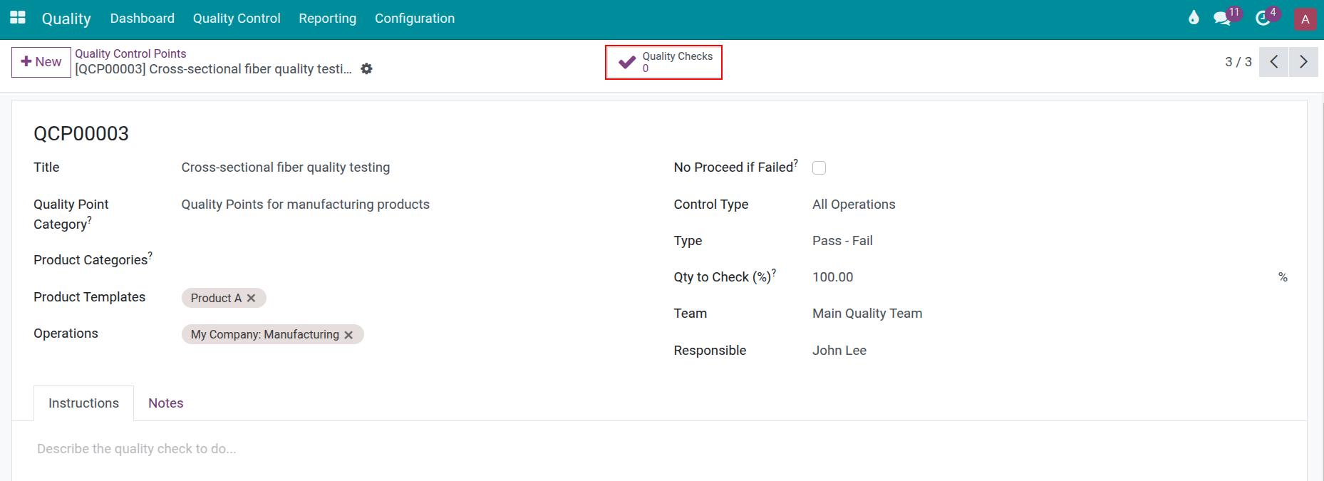 Quality Checks on Quality Control Point Viindoo