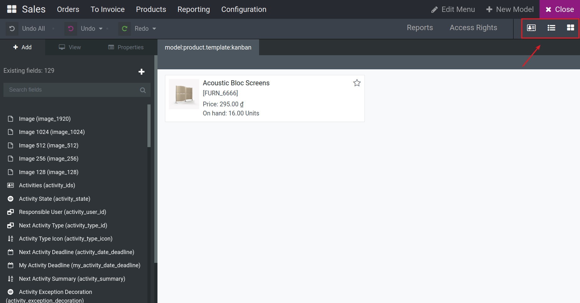 Select view mode