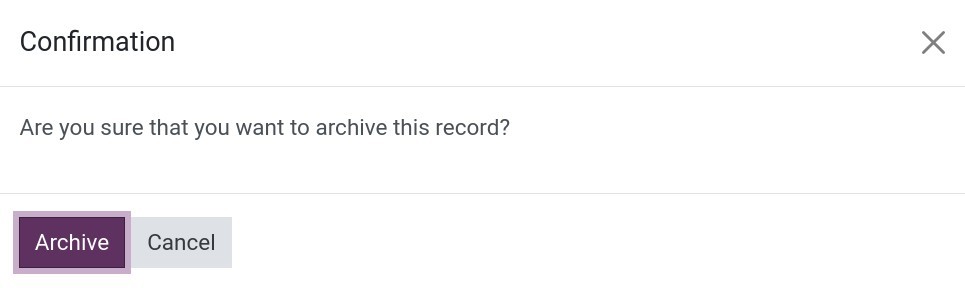 Agree to archive the User account