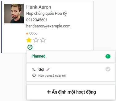 Hành động từ thẻ kanban