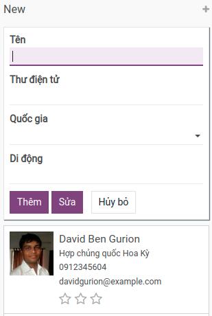 Tạo nhanh bản ghi từ kanban