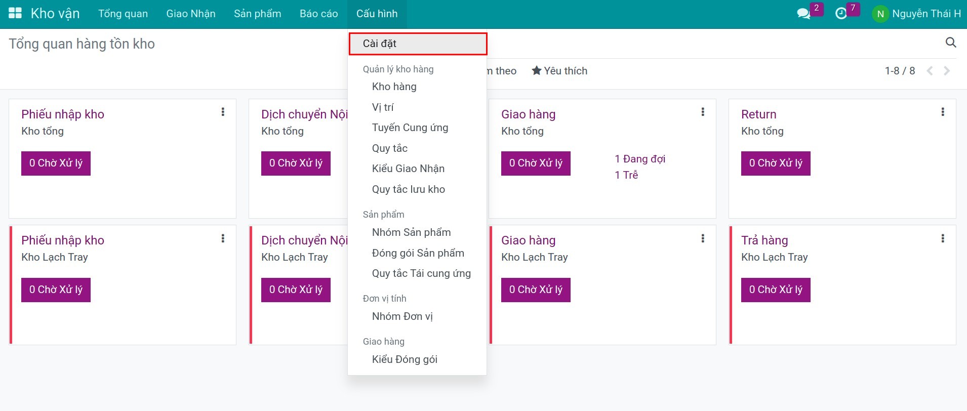 Kích hoạt chế độ nhận hàng nhiều bước trong phần mềm quản lý kho Viindoo