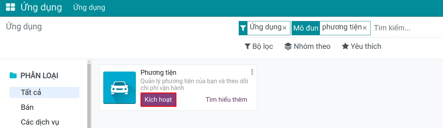 Cài đặt ứng dụng