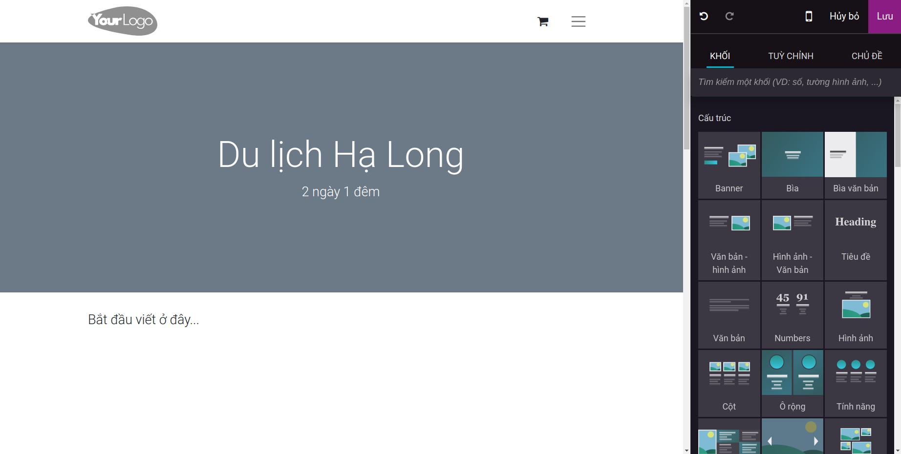 Sửa thông tin blog trên website