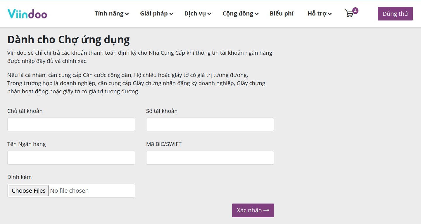 Bank information